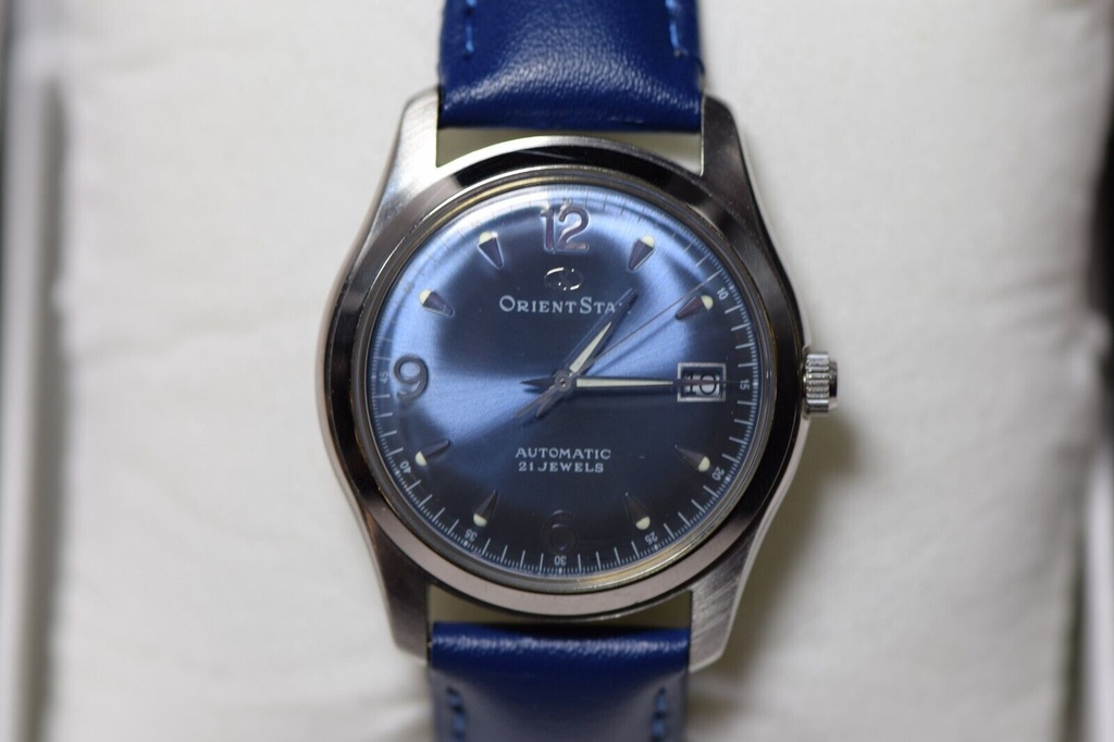 Orient Star Automatic 21 Jewels Blue Dial Watch Japan 597302